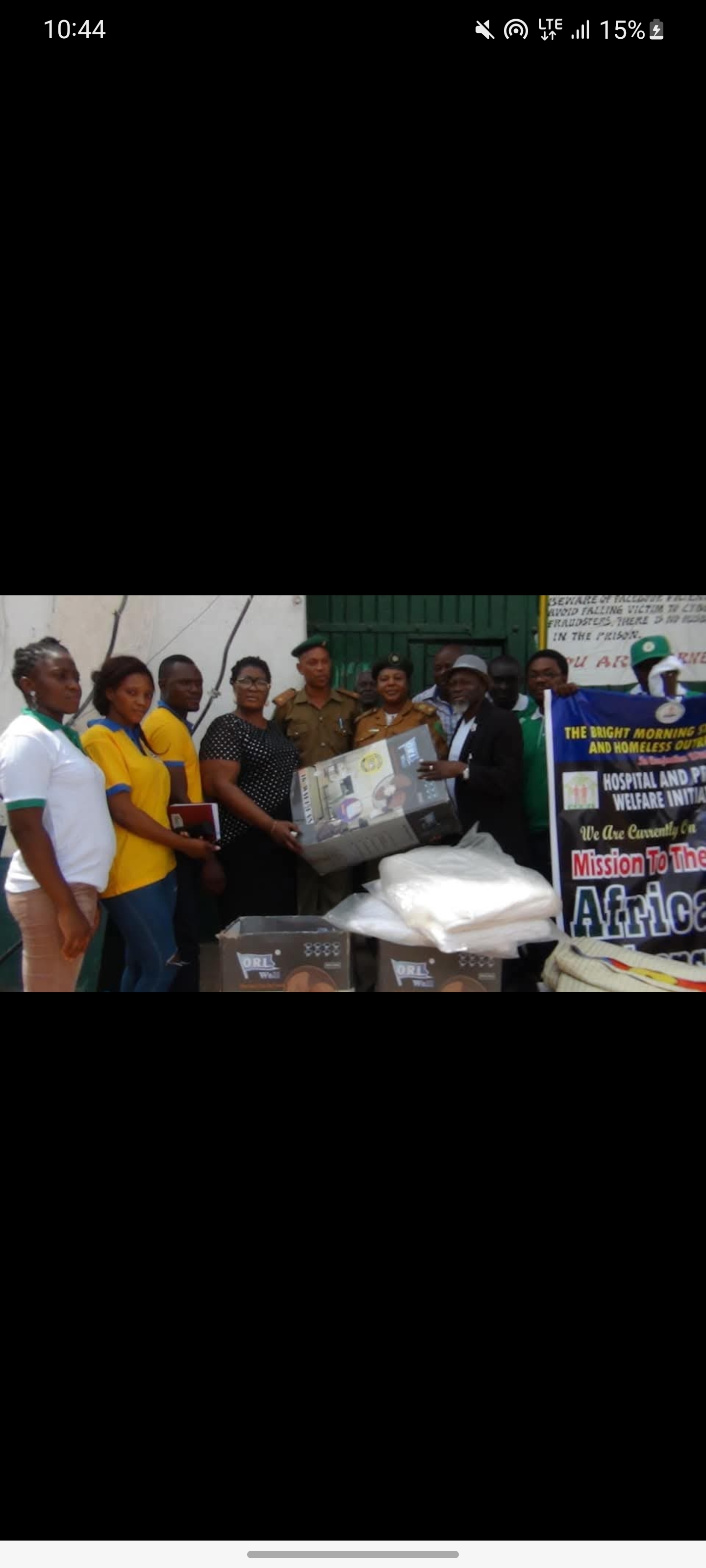 Donations at Ibara Prison