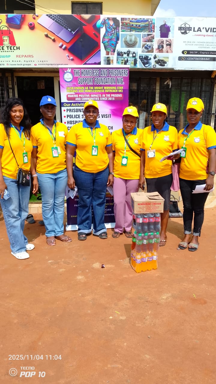 Team with refreshments for distribution