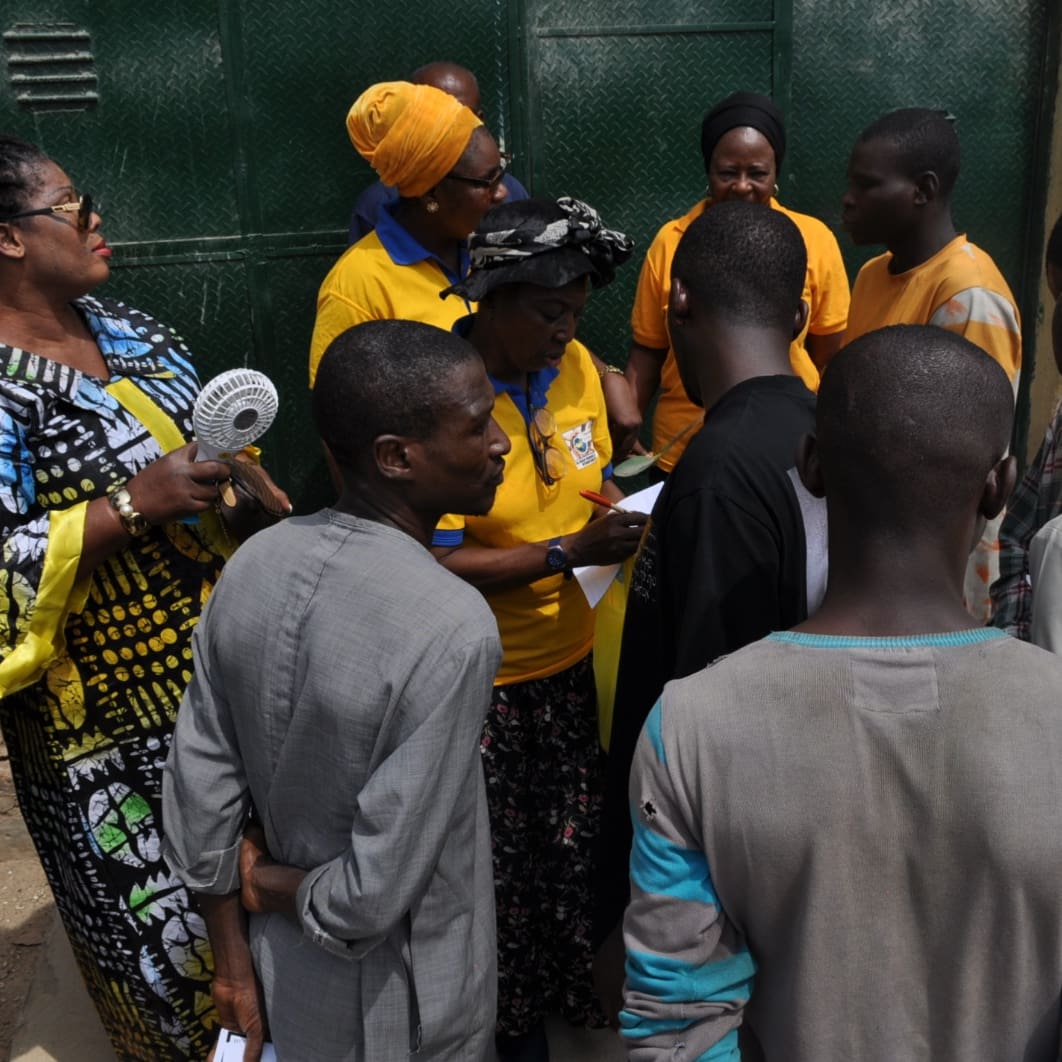 Foundation team engaging with police officers