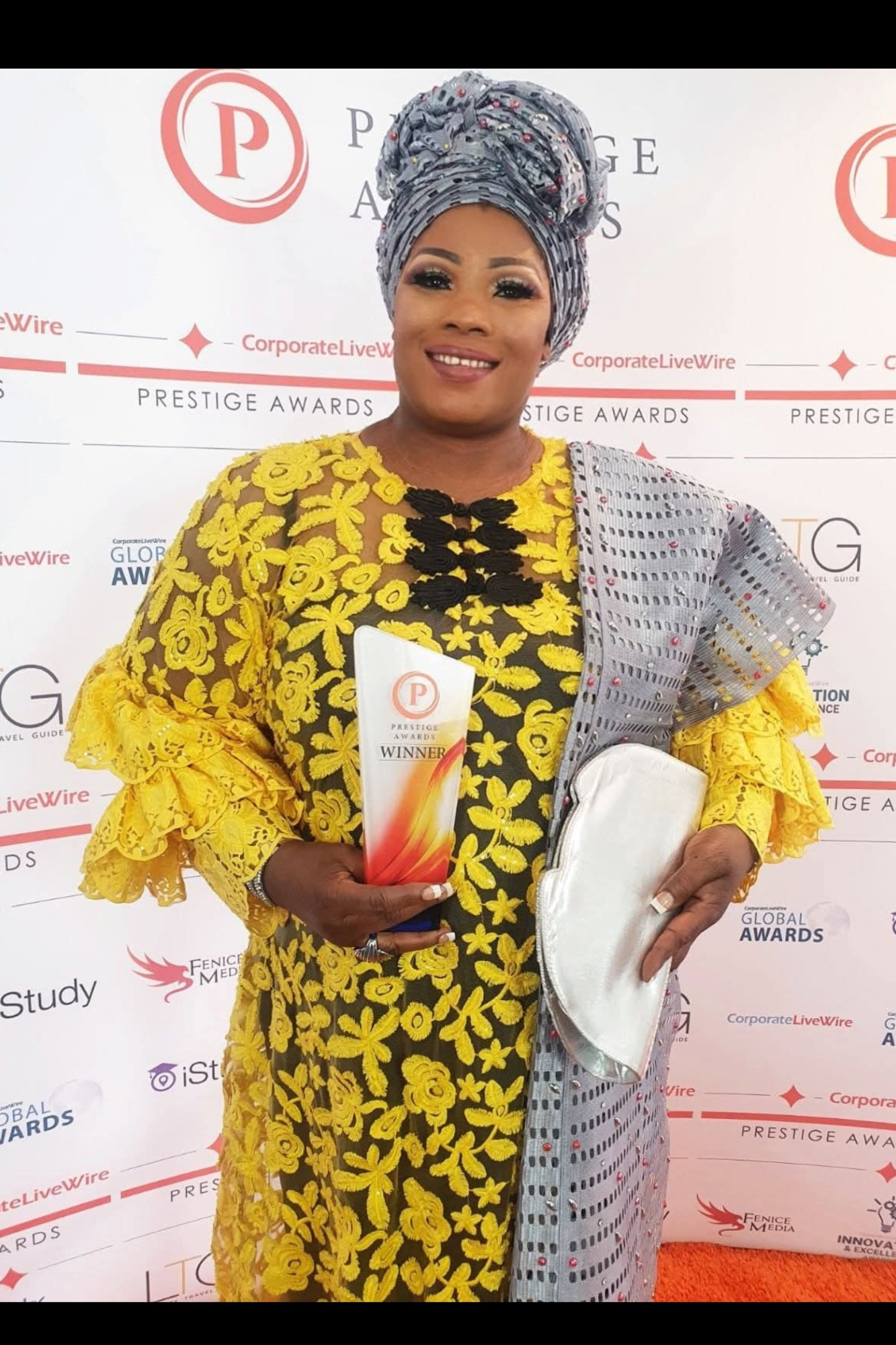 Founder receiving Prestige Award